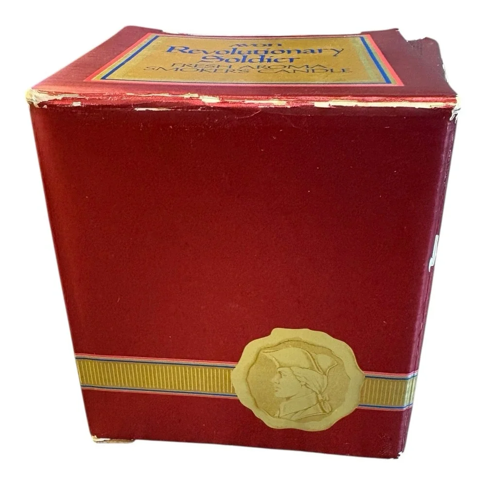Avon Revolutionary Soldier Smokers Candle w/ Box –‎ Used Glass Mug